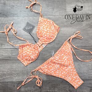 Zaful Underwire Tie Side Bikini Swimsuit Size M